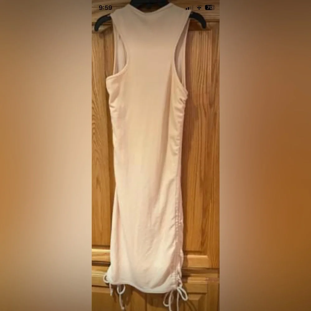 Pretty Little Thing Shape Stone‎ Overlock Stitch Ruched Bodycon Dress Size 8